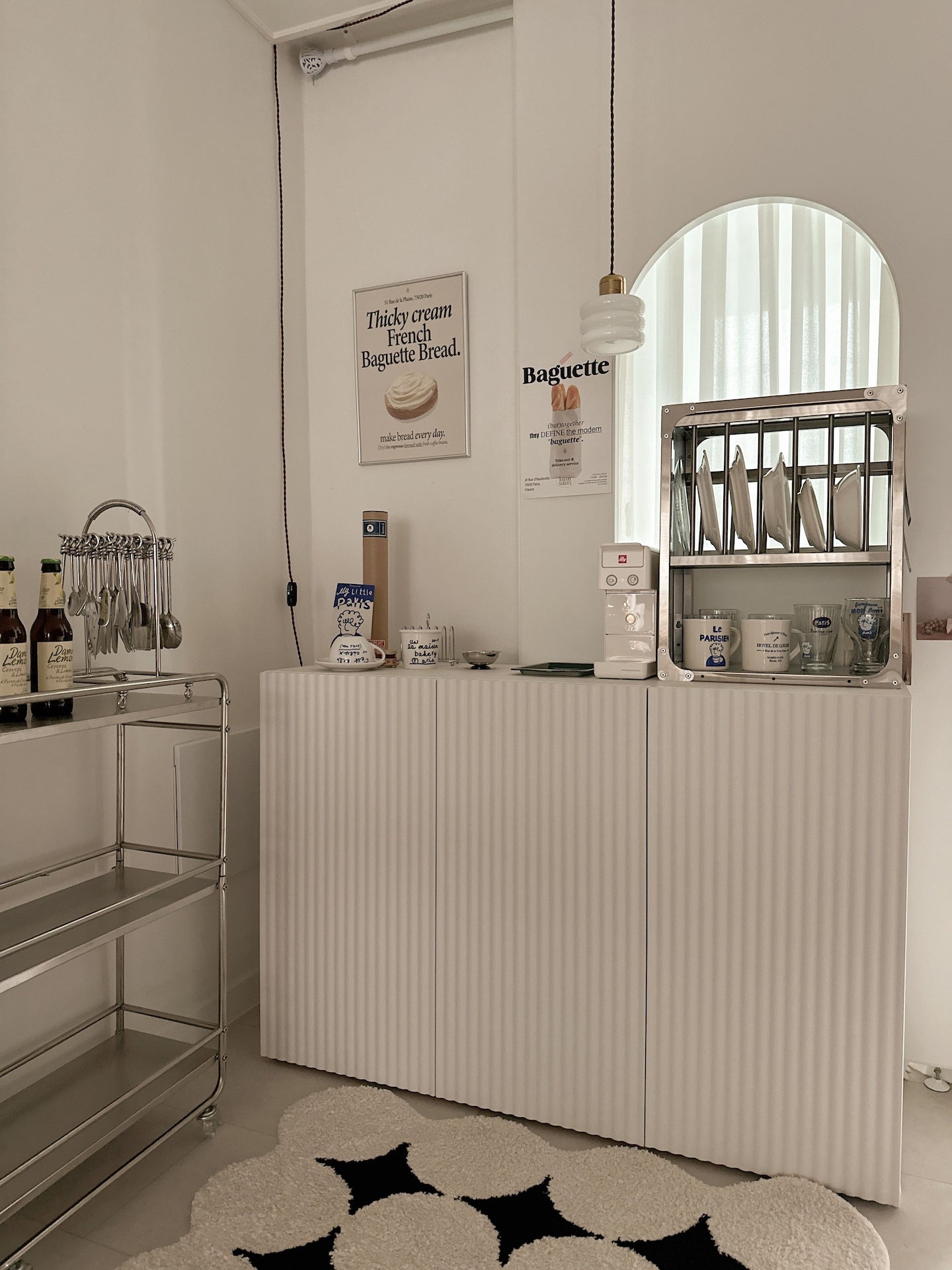 Mid-century Modern Stainless Trolley