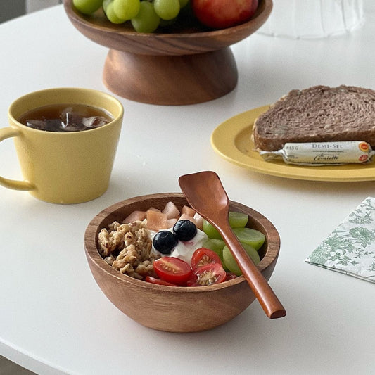 Wood Yogurt Bowl & Spoon Gift Set (4-Piece)