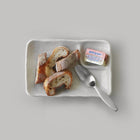 Oatmeal Glaze Divided Plate