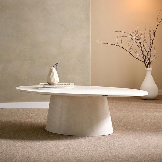 Wood Oval Coffee Table