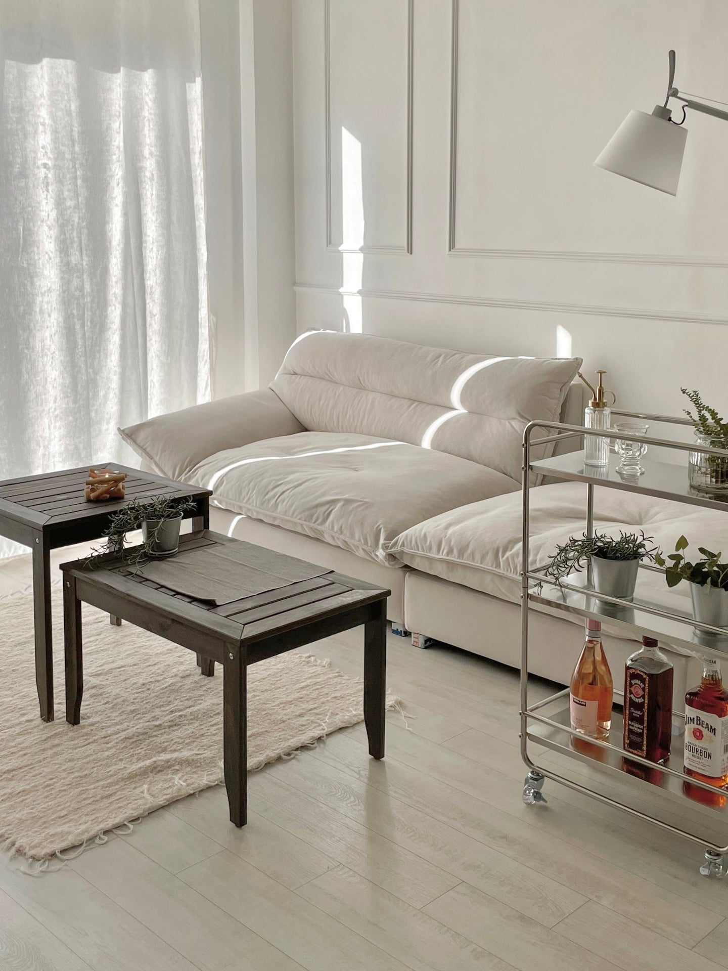 Mid-century Modern Stainless Trolley
