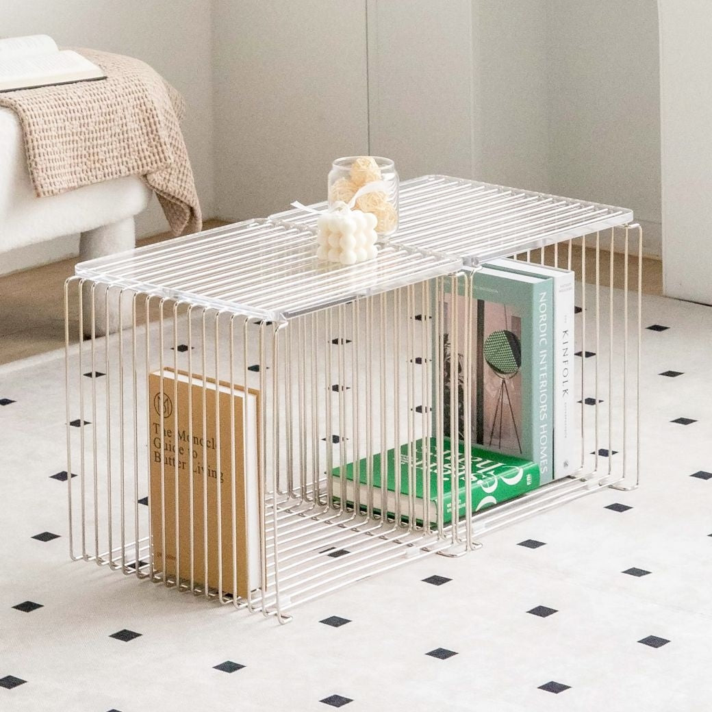 Open Wire Cube Table