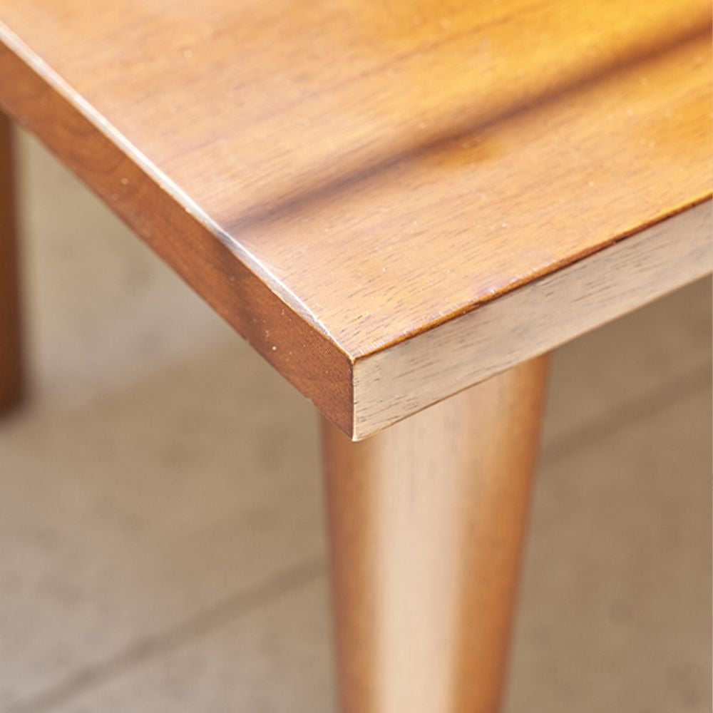 Low C-Shape Wood Vinyl Side Table