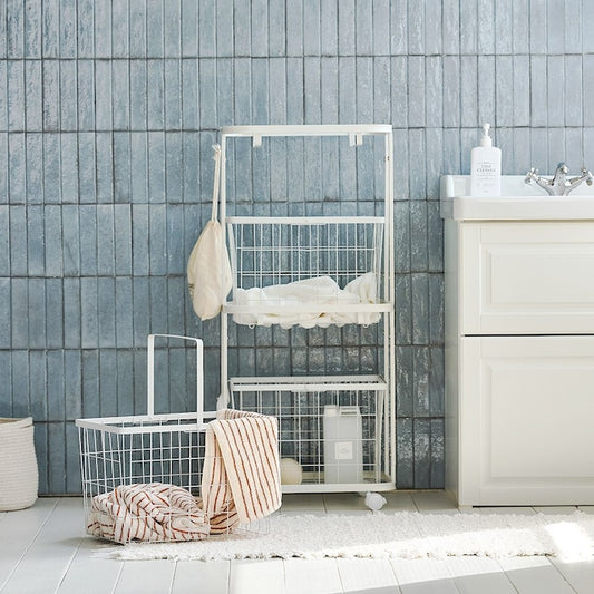 Dove 4-Frame 3-Tier Rolling Laundry Basket Trolley