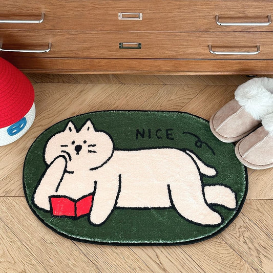 Minimal Cat Non-Slip Accent Mat
