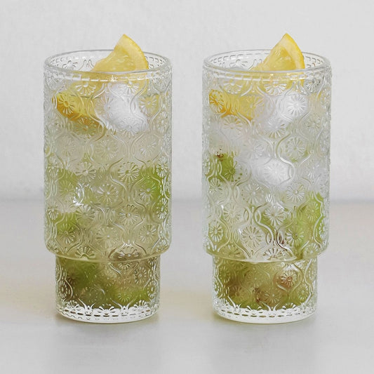 Daisy Stackable Highball Glasses 11.8 fl oz (350 ml), 2P