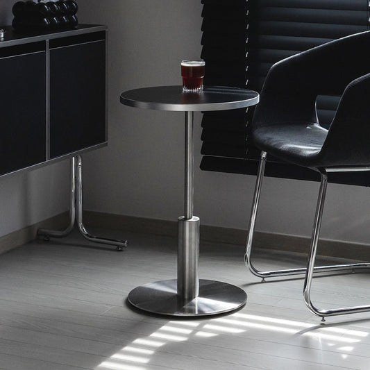 Stainless Pedestal Side Table