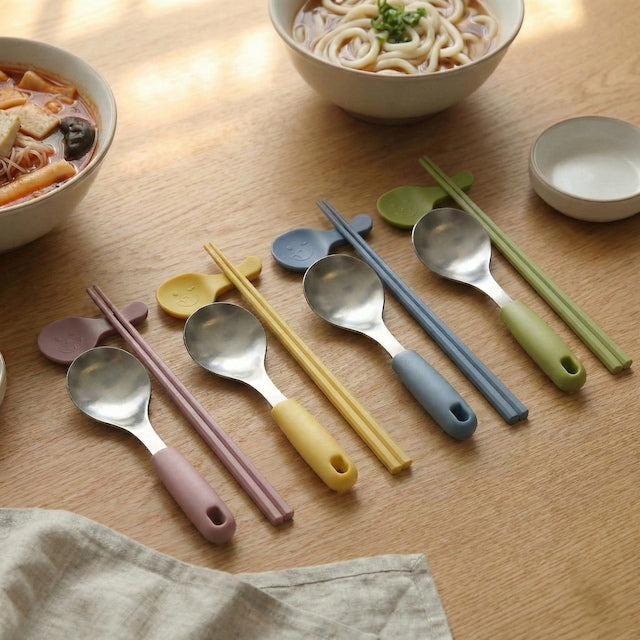 Colorful Ramen Spoon & Chopsticks Set (2-Piece)