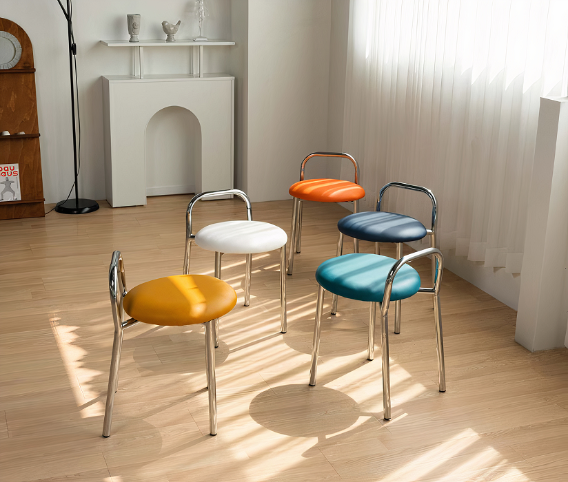 Chrome Loop Back Chair