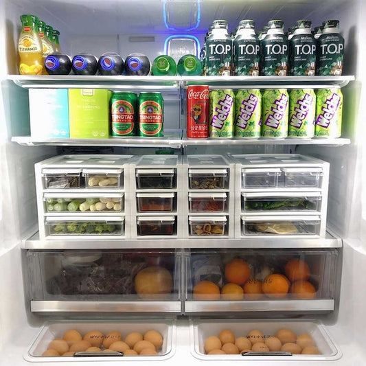 4-Tier Pull-Out Fridge Drawer Organizer