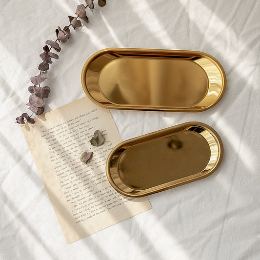 Gold Round Tray