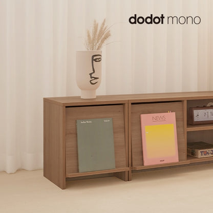 Wooden Bedside Table with Front Magazine Rack