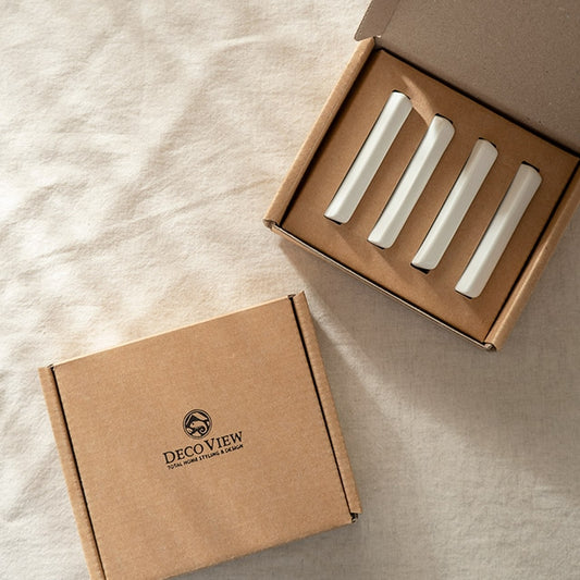 White Ceramic Spoon Rest Set (4-Piece)