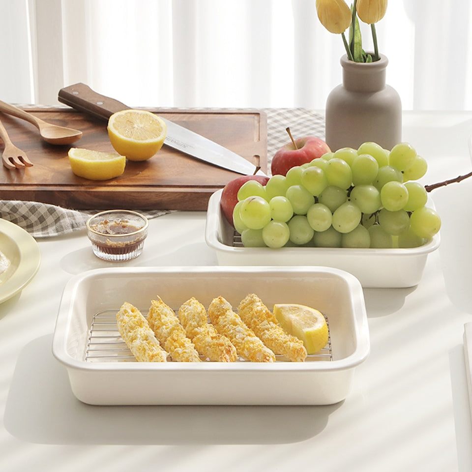 Milly Ceramic Baking Tray & Rack Set