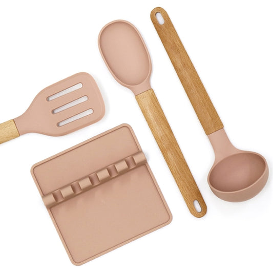 Neo Woody Pink Kitchen Utensil Set (4-Piece)