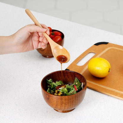 Natural Wood Tableware Set (4-Piece)