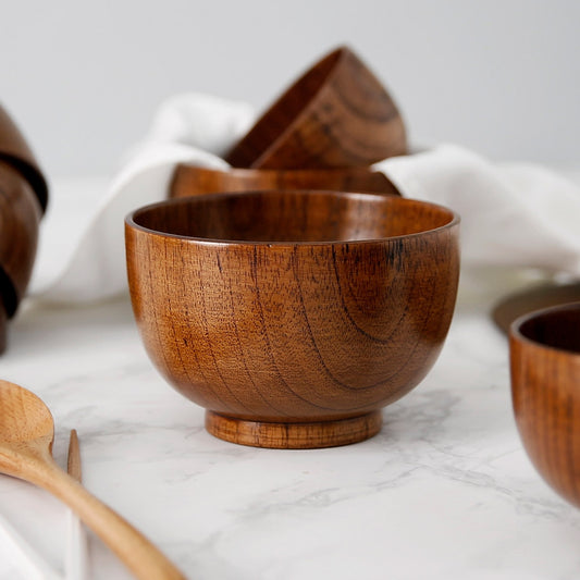 Natural Wood Tableware Set (4-Piece)
