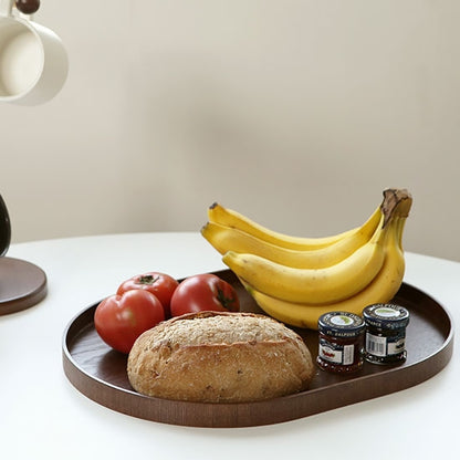 Erato Woodin Walnut Oval Serving Tray