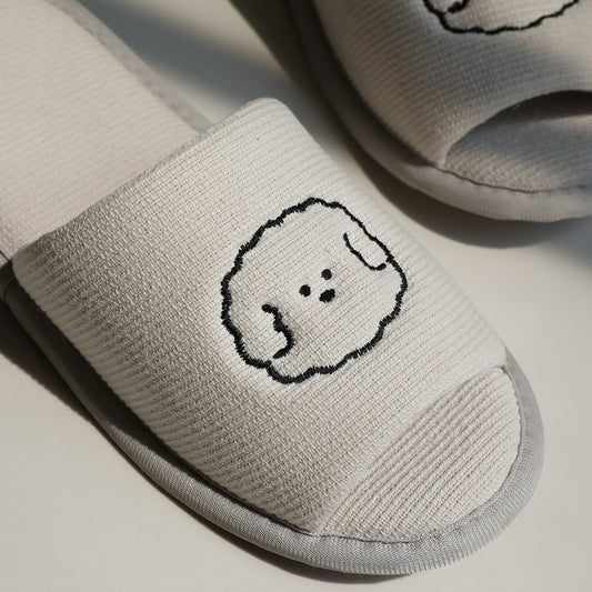 Poushon Embroidered Slippers