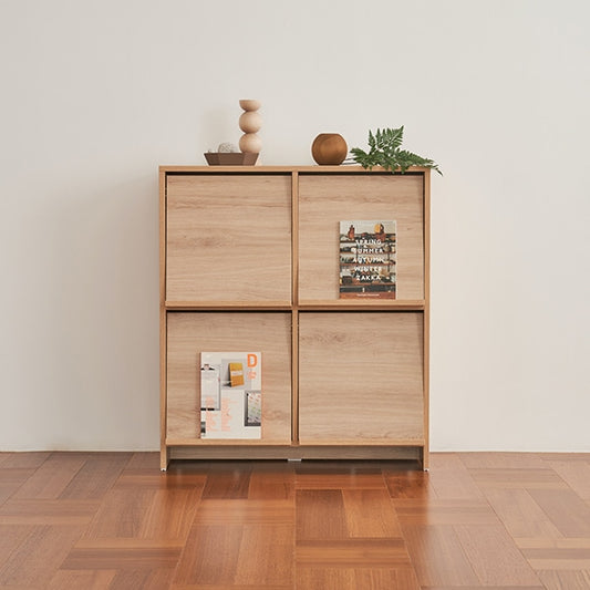 Cabinet with Flip-Up Doors and Magazine Display Panels