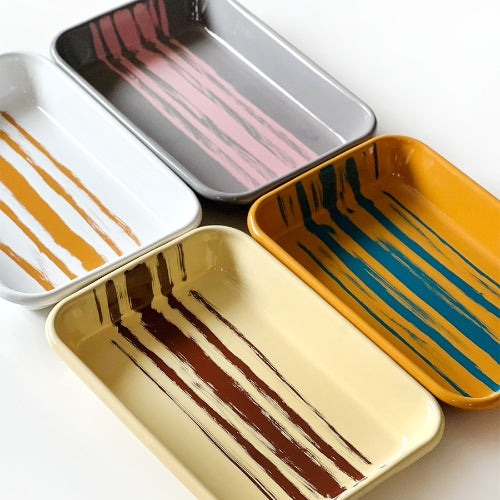 Color Line Enamel Tray Plate