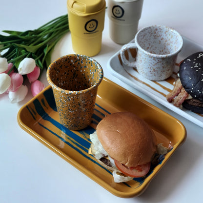 Color Line Enamel Tray Plate - lifestyle