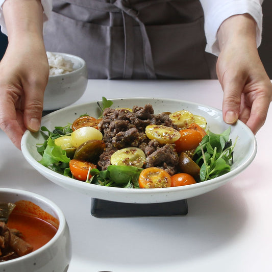 Handcrafted Pedestal Plate - detail view