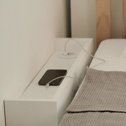 Velita Bedside Gap Side Table Storage Cabinet