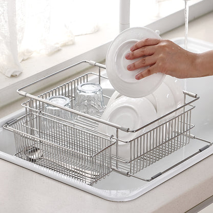 Adjustable Stainless Steel Dish Drying Rack