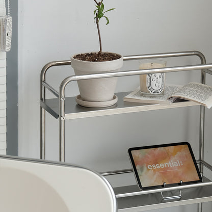 Slim Rolling Metal Storage Cart