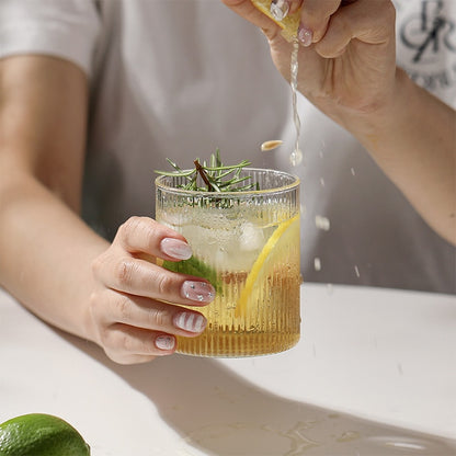 Ribbed Drinking Glasses (Set of 2)