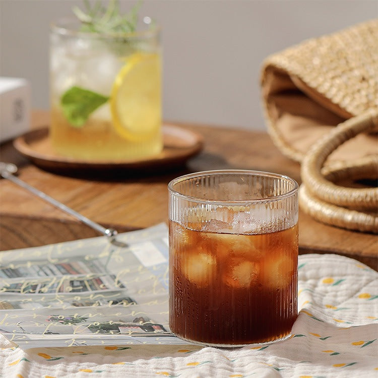 Ribbed Drinking Glasses (Set of 2)