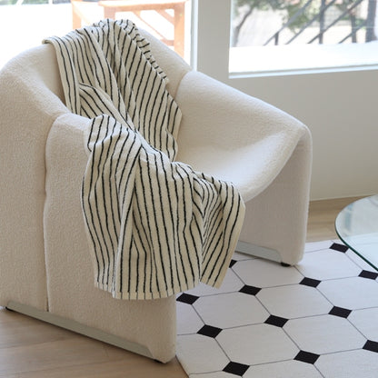 Cotton Modern Stripe Oversized Bath & Beach Towel
