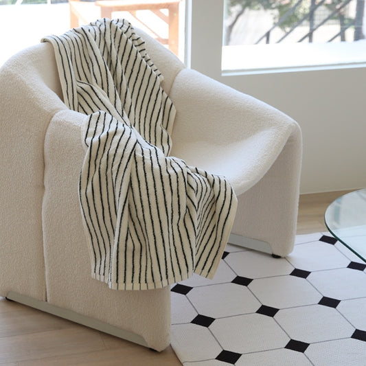 Cotton Modern Stripe Oversized Bath & Beach Towel
