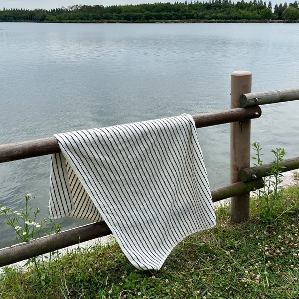 Cotton Modern Stripe Oversized Bath & Beach Towel