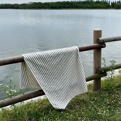 Cotton Modern Stripe Oversized Bath & Beach Towel