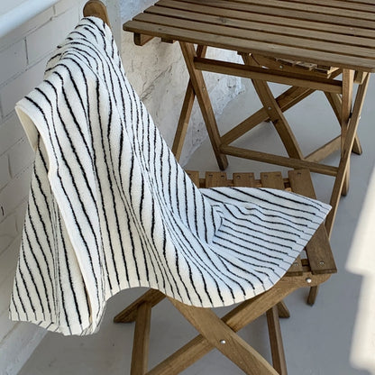 Cotton Modern Stripe Oversized Bath & Beach Towel