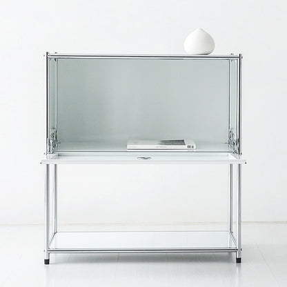Modular Metal Storage Cabinet with Flip-Down Door