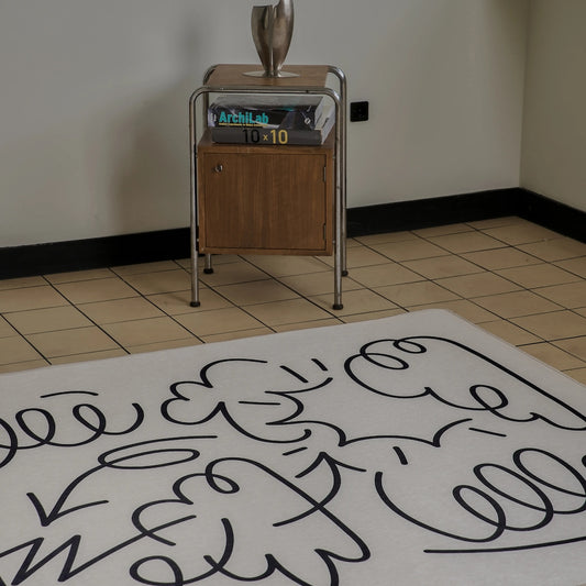 Doodle Pattern Area Rug