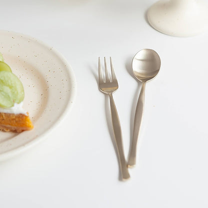 Satin Gold Dessert Cutlery 10-Piece Set