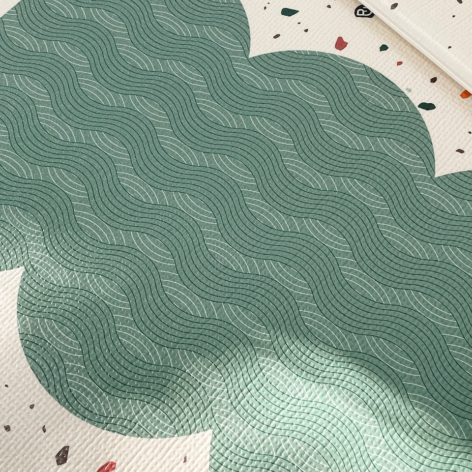 Wave Terrazzo Kitchen Cushion Mat