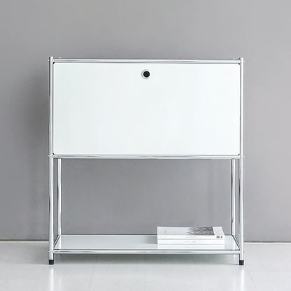 Modular Metal Storage Cabinet with Flip-Down Door