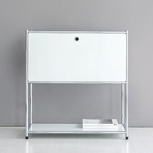 Modular Metal Storage Cabinet with Flip-Down Door