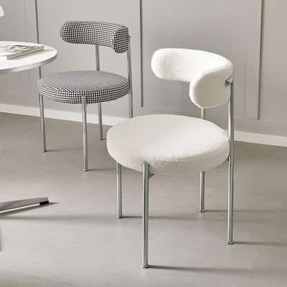 Upholstered Chrome Frame Accent Chair