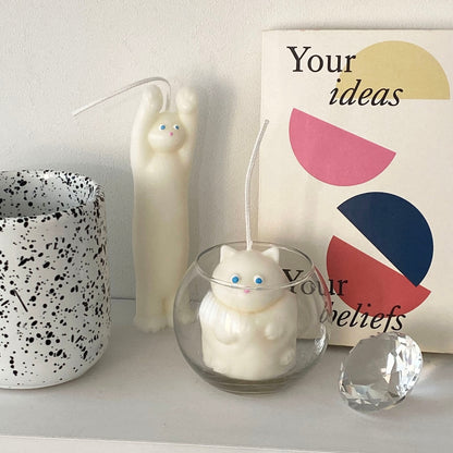 Stretchy Cat Object Candle