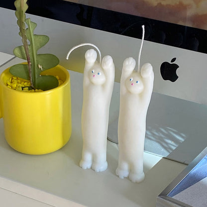 Stretchy Cat Object Candle