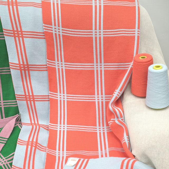 Verde Check Knit Blanket