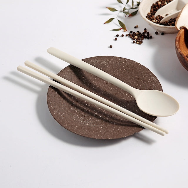 Piyuco Mono Silicone Spoon & Chopstick Set