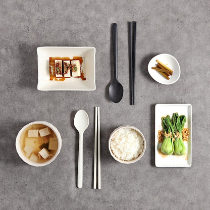 Piyuco Mono Silicone Spoon & Chopstick Set