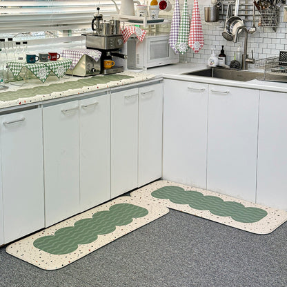 Wave Terrazzo Kitchen Cushion Mat